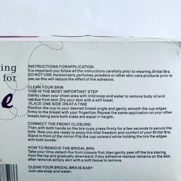 Front laced Self Adhesive Push Up Bra B cup NIB - Picture 10 of 12